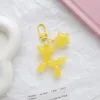 Keychains Cute Jelly Balloon Dog Keychain Pendant With Colorful Five-pointed Star Cartoon Puppy