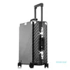Koffers 20 24 29 inch luxe koffer trolly tas vintage aluminium bagage met wielen292Y