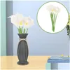 Decorative Flowers Wreaths Elegant Lifelike Real Touch Artificial Pu Calla Lily Flower Bouquets Bridal Green Drop Delivery Home Garden Otjec