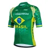 2024 Brazil Green Cycling Jersey Set 19D Bike Shorts Kits Ropa Ciclismo MENS Summer Quick Dry BICYCLING Maillot Bottom Clothing