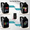 LED -reklamryggsäck Blueth -version Portable Magic Smart Walking Billboard App Control Outdoor LED Display Bag 240301