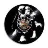 Labrador Golden Retriever Cane Disco in vinile Orologio da parete Casa Decorazione per animali Lampada da parete Orologio a sospensione Pug Animale Amante dei cani Regalo X0726227P