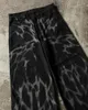 Jeans da uomo Y2k Pantaloni stampati ondulati stile americano Pantaloni a gamba larga dritti lavati a vita alta Uomo Harajuku Retro oversize