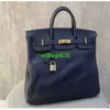 Sacs faits à la main Sacs à main en cuir véritable Bk50 Sacs fourre-tout Sac de collection noir 50 cm Sac en cuir entièrement cousu à la main avec logo HBOGSJ