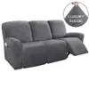 All-inclusive Recliner Sofa Cover för 3-sits elastisk stol Slipcover Suede Couch fåtölj Non-Slip Protector 210909261G