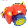 Gun Toys roliga helt-AUTOMATIC Light Sound Shining Bubble Camera Gun Outdoor Toys Kids Bubble Club Water Gun Soap Bubble Blows Gift L240311