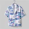Summer Mens Hawaiian Beach Shirt Set Fashion Print Loose Decor Set