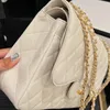 مجموعة جديدة من العصور الوسطى من الأزياء CF Classic Lychee Caviar Cowhide Genuine Leather Diamond Lattice Handbags Bag Bag Bag Bag Bag Bag Bag