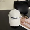 Czapki kulkowe wiosna letnie krawędź casquette zużyta solidna kolorowa litera haftowana metalowa klamra dekoracyjne czapki baseballowe swobodny projektant hat ldd0311