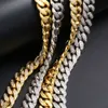 Luxury 925 Silver Vvs Moissanite Necklace 12mm Moissanite Cuban Chain 18k Gold Plated Cuban Link Chain Necklace Bracelet