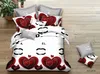 High-End European och American Fashion Brand Four-Piece Quilt Cover Bed Sheet Bedding Light Luxury Borsted Set