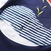 Clothing Sets Summer Boy INS whale hat stripe suit children cartoon dinosaur ins Short sleeve T-shirt +shorts 2 pcs Suit baby clothes ldd240311