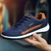 Große Größe US6,5-11,5 Leder Herren Schuhe Sneakers Trend Freizeitschuh Atmungsaktive Freizeit Herren Sneakers Rutschfeste Schuhe Herren lässig vulkanisierte Wander-Designer-Schuhe 8001