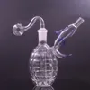 1pcs 14mm Bongs en verre femelles Narguilés Dauphin en forme de recycleur Bécher Bong Tuyau de fumée Percolateur Dab Rig Cendrier avec tuyau de brûleur à mazout en verre mâle