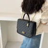 Shop Handbag Promotion New Xiaoxiangfeng Lacquer Leather Backpack for Womens High Grade Lingge Hand Bill of Ladle Shoulder Bag Fashion Multi Use Chain