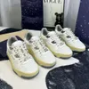 Designer Schoenen Mannen Verontruste Effect Sneaker Trainer Rubberen Handvatten Script Mannen Casual Wandelschoenen Met Doos 532