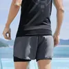 Maillots de bain pour hommes Shorts de plage avec doublure de compression Maillot de bain avec cordon de serrage Planche de surf d'été