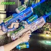 Gun Toys Electric Water Gun Led Pistol Automatic Watergun Continuous Shooting Guns 3 Bottles Large Capacity Guns Water Play Toys Boys Kid L240311