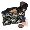 Cosmetische tassen Kleurrijke bloem make-up tas Dames Grote capaciteit Canvas Zip Pouch 9 Kleur-Bloesem Toilettas Organizer