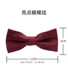 Bow Ties Trendy Shiny Dot For Men Women Sequin Bowties Polyester Butterfly Man Groom Wedding Party Wine Red Bowknot Cravat