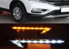 1 Pair LED DRL daytime running light with turn signal yellow function daylight For Honda CRV CRV 2015 20162703840