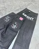 Streetwear Jeans Y2K Mens Hip Hop Letter Print Baggy Jeans Black Pants Punk Rock Harajuku Gothic High Waist Wide Leg Trouser 230226