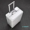 Suitcases 100% Aluminum Alloy Pull Rod Suitcase 20/24/28inch Metal Luggage Fashionable Type Of Box