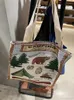 Einkaufstaschen Canvas Tasche Jacquard Tote Koreanisch Kulturell und Kreativ 35 45cm