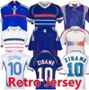 1998 2002 Retro Jersey Vintage Zidane Henry Maillot Soccer Jerseys 1996 2004 Football Jerseys Shirt Trezeguet Away