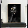 Sexy African Black Gold Woman Pictures Canvas Prints Decorative Painting Wall Art For Living Room Posters NO FRAME254C