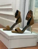 Top Luksusowe Bal Uma Sandals Buty B Złota Tone Sprzęt Saveria Lady High Heels Sukienka imprezowa Kobiece obuwia Gladiator Sandalias EU35-42