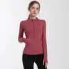 Chemises actives entraînement à manches longues chemise de Yoga femmes Zip Fitness hiver chaud débardeur de gymnastique vêtements de Sport manteaux de course femme vêtements de Sport