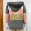 Damestruien Gebreide trui Colorblock Trekkoord V-hals voor dames Losse elastische trui met lange mouwen en uitholling