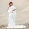 European beauty mercerized cotton with chiffon pregnant women fluttering tail dress long dress pography dress Christmas dress 240309