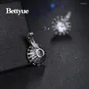 Stud Earrings Bettyue Brand Fashion Charm Personality Cubic Zircon White Gold Color Gothic Style Jewelry For Woman Gift