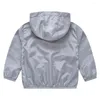 Tench Coats 2024 Summer Children Sunproof Clothing Baby Boys Girls Lightweight Breathable Zip-Up Hooded Jacket