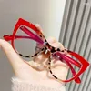 نظارة شمسية النظارات البصرية إطارات النظارات للنساء للنساء مكافحة الأزرق ضوء الحظر مصمم العلامة التجارية Cat Eye Ladies Eyewear