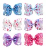 Pinces à cheveux pour bébé barrettes à nœud papillon nœud de licorne épingles à cheveux gros-grain tondeuses filles imprimé animal floral couvre-chef accessoires pour cheveux KFJ21803555