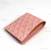 24SS Womens Gouya Wallets Designer Mensholder Wallet Leather Luxury Womens Card Card Bag Men Short Flap Card Card Fashion Proseile Coin Pres