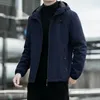 Мужские куртки, фланелевая куртка, весна и осень 2024, тонкое пальто с капюшоном, корейская версия трендовой красивой одежды
