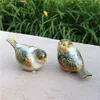 Delicate porseleinen liefhebbers vogel miniatuur decoratieve keramische Birdie item beeldje desktop ornament handwerk huidige accessoires 22181