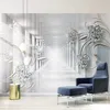 Po обои 3D стерео абстрактное пространство в европейском стиле с рисунком алмазные фрески обои для гостиной ТВ фон Декор стены253I