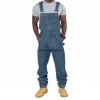 Men Cargo Jeans Jumpsuit Big Size Vintage Big Pocket Denim Bib Overalls Homme Casual Adjustable Suspenders Long Pants Streetwear