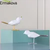 Ermakova moderno bonito resina pássaro estatueta ornamentos europeus geométrico origami estátua animal decoração de escritório em casa presente q1128248r