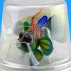Decorazione per pesci rana in silicone per acquario, pesce artificiale, verde brillante, decorazione per acuario, micro ornamento piuttosto carino per Tank202n