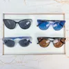 XY di Exalt Cycle Cat Eye Acetato Occhiali da sole Donne Lines polarizzate Overseas Designer di marchi italiani cellulosa bio blu marrone chiaro chiara chiara a mano sottile xy2332