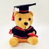 10 cm Dottore Orso Orso Giocattolo Studente universitario Regalo cartone animato Bambola di stoffa Peluche Ciondolo bambola 2024