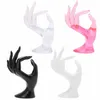 JAVRIK Mannequin Ok Hand Finger Glove Ring Bracelet Bangle Jewelry Display Stand Holder Selling Black White Pink Transparent 21101218G