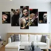 5 Pieces Canvas Painting Horror Saws Movie Characters HD Prints Posters wall art picture room decor no frame2320