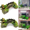 Tillverkare hartsdeokorationer Rockery Ornament Ecological Fish Tank Aquarium Accessoarer med hela simulering Bridge299H